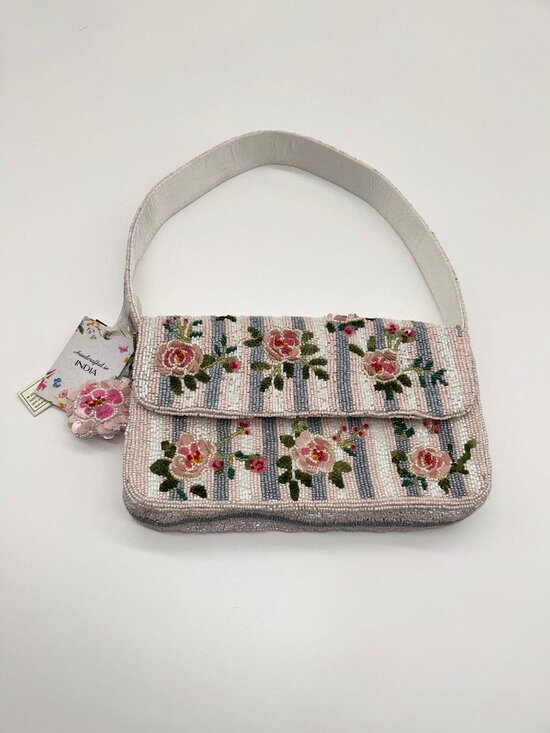 Marshalls Handbags - NWT Handmade Beaded Floral Marshalls Handbag